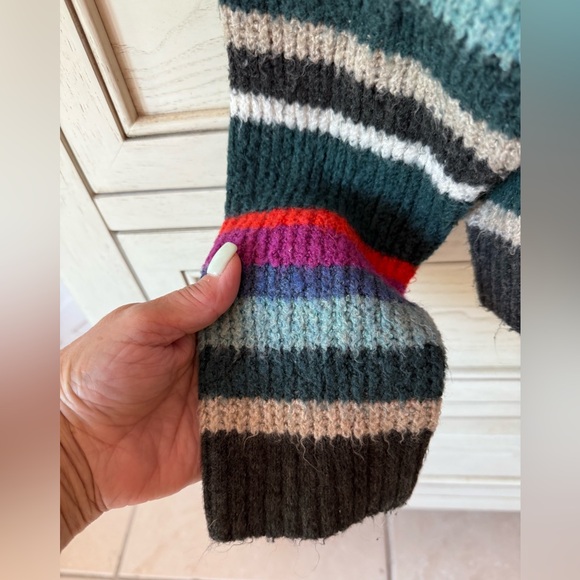American Eagle Outfitters Multicolor Striped Crew Neck Sweater - Picture 4 of 6